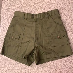Green Khaki Cargo Shorts